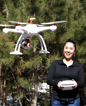 Quadcopter in Flight - Fond du Lac Tribal & Community College